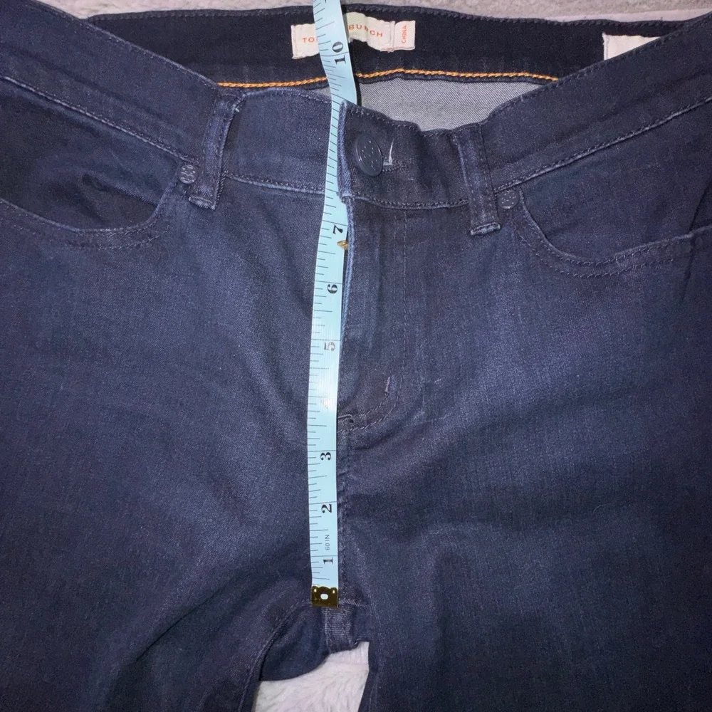 Tory Burch Women's 29 Legging Jeans Dark‎ Wash Indigo Skinny Stretch Denim